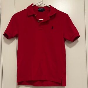 Ralph Lauren Boys Vibrant Red Polo Shirt Med 10-12